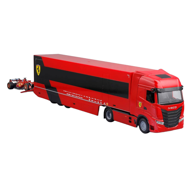 Afbeelding laden in galerijviewer, Burago iveco scuderia ferrari vrachtwagen - 1:43