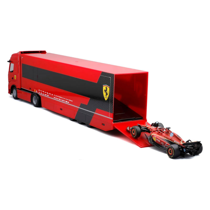 Afbeelding laden in galerijviewer, Burago iveco scuderia ferrari vrachtwagen - 1:43