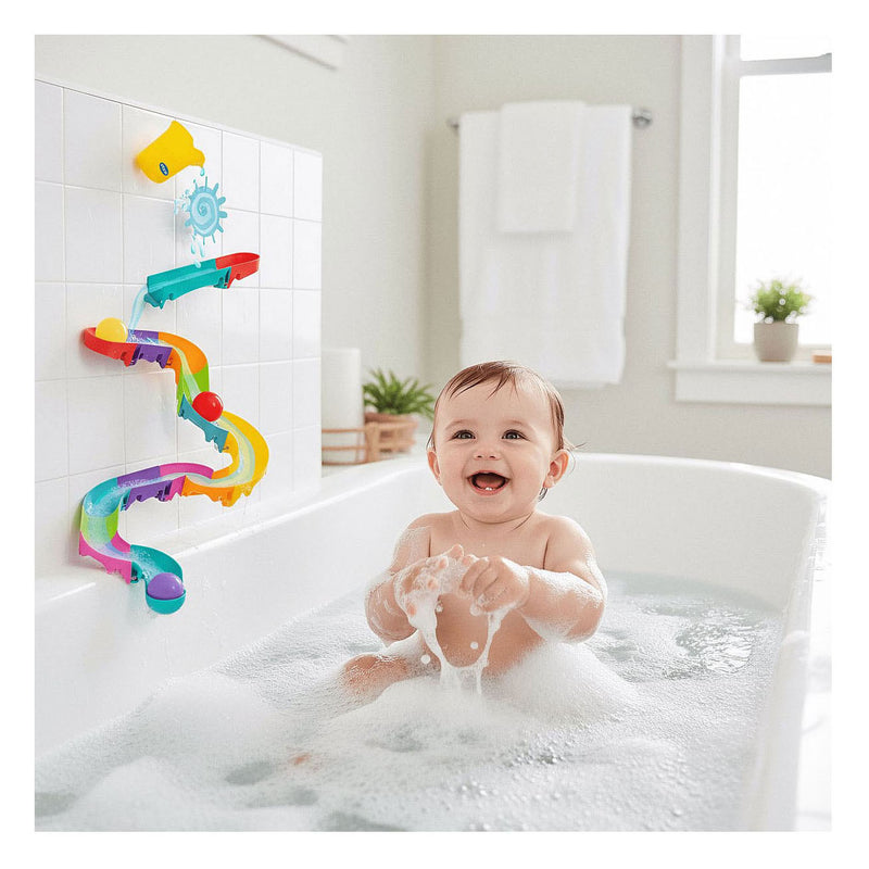 Chargez l'image dans la visionneuse de la galerie, Playgro -splash and slide- waterval glijbaan - badspeelgoed - peuter speelgoed - baby badspeelgoed - speelgoed baby - speelgoed 1 jaar -badspeeltje - water knikkerbaan -waterspeelgoed baby - waterspeelgoed peuters - inclusief 3 balletjes