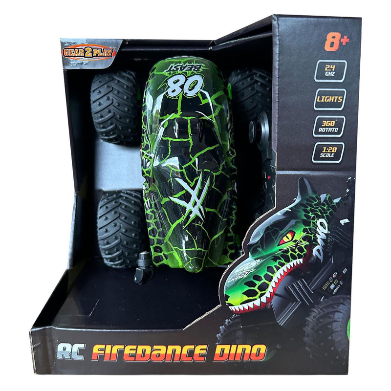 Afbeelding laden in galerijviewer, Rc bestuurbare 2.4ghz firedance dino stuntauto - 1:20