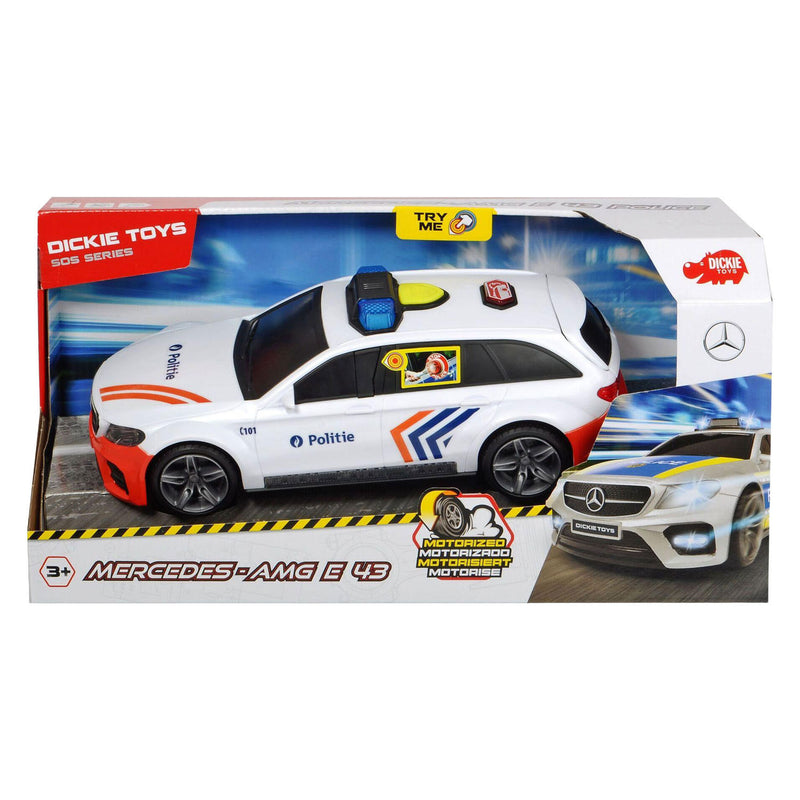 Afbeelding laden in galerijviewer, Dickie toys mercedes-amg e43 sos belgische politiewagen - 30 cm - licht geluid - speelgoedvoertuig