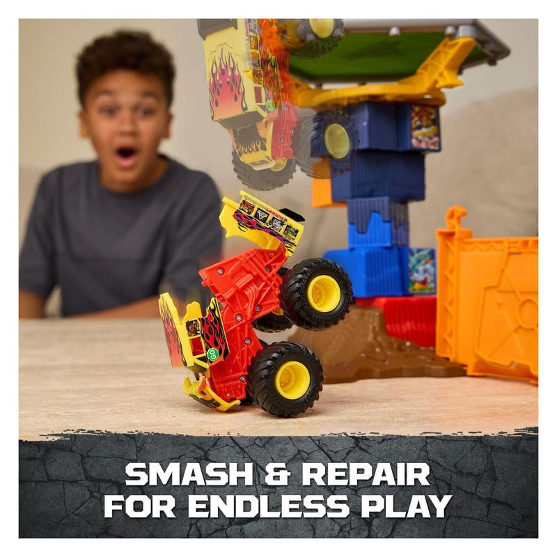 Chargez l'image dans la visionneuse de la galerie, Monster jam spin master speelgoed crash course set met monstertruck 1:64.