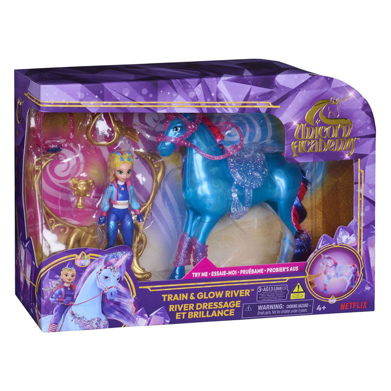 Afbeelding laden in galerijviewer, Unicorn academy train and glow river - 11.5 cm 12.5 cm