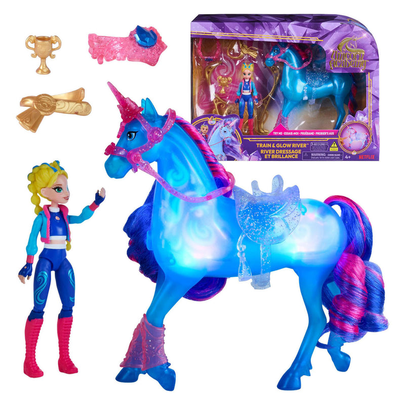 Afbeelding laden in galerijviewer, Unicorn academy train and glow river - 11.5 cm 12.5 cm