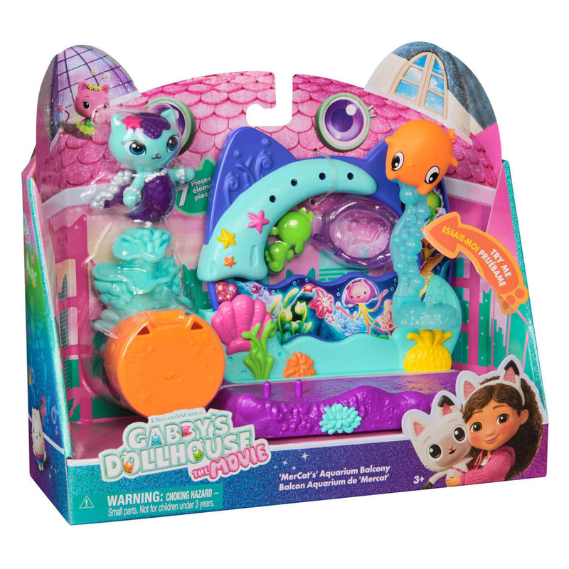 Afbeelding laden in galerijviewer, Gabby's poppenhuis gabby’s poppenhuis de film – meerminkat's aquarium balkon speelset
