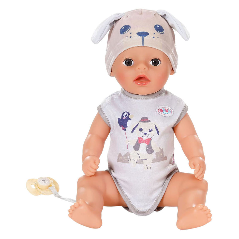 Afbeelding laden in galerijviewer, Baby born soft touch little boy lukas dog - 36cm