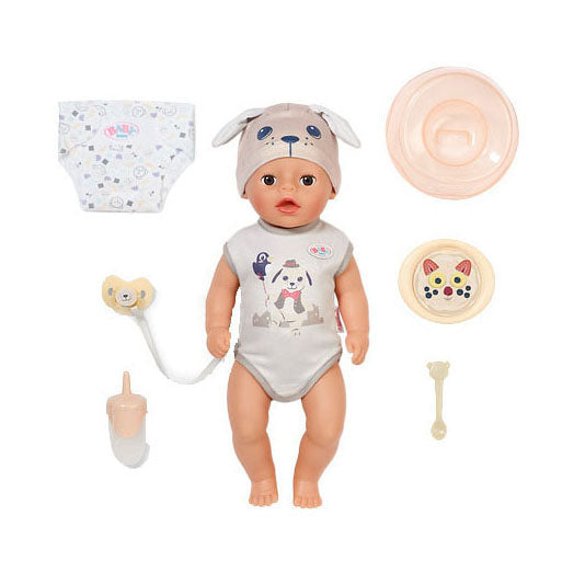 Afbeelding laden in galerijviewer, Baby born soft touch little boy lukas dog - 36cm