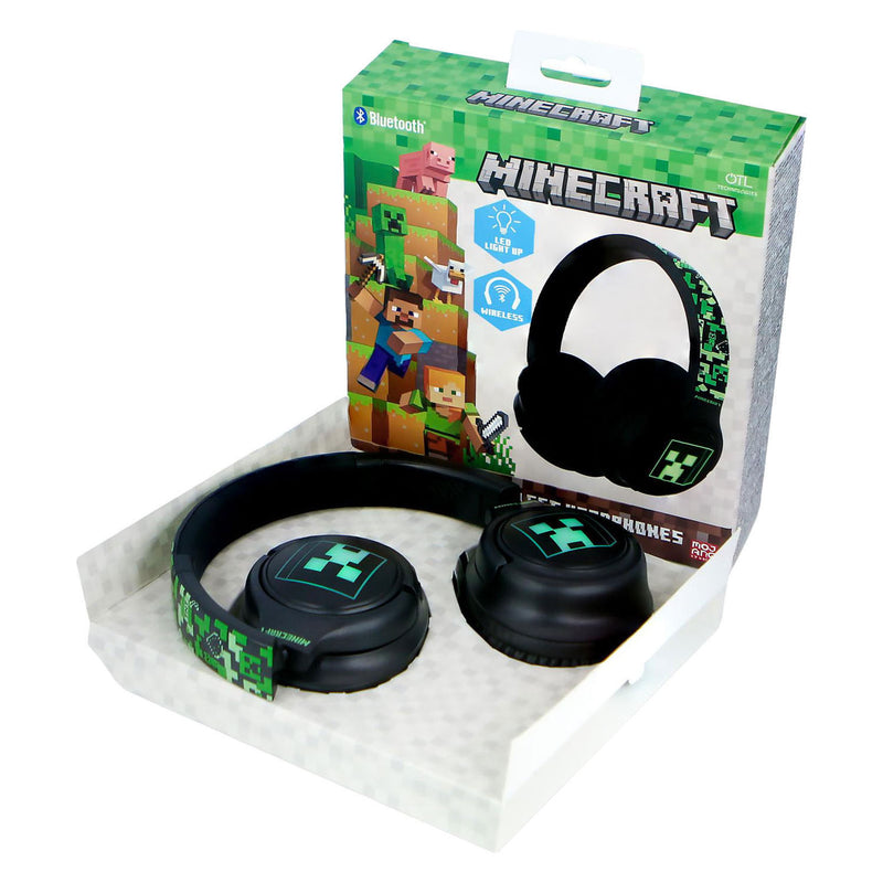 Chargez l'image dans la visionneuse de la galerie, Minecraft bluetooth koptelefoon led light up