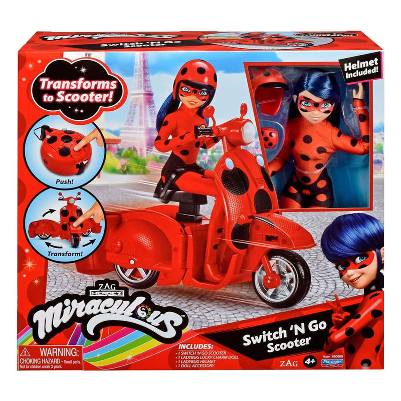 Afbeelding laden in galerijviewer, Bandai miraculous scooter met ladybug pop