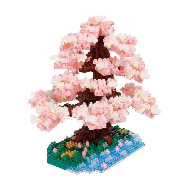 Chargez l'image dans la visionneuse de la galerie, Bandai nanoblock bouwset luxe kersenbloesemboom - 990st.