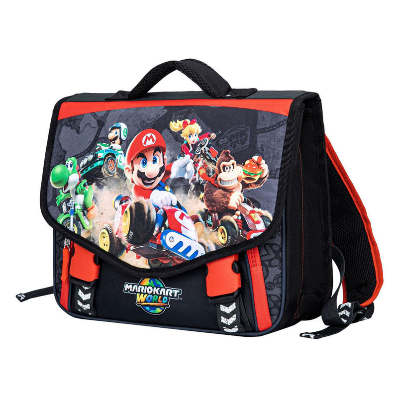 Afbeelding laden in galerijviewer, Super mario schooltas met 2 compartimenten en voorvak