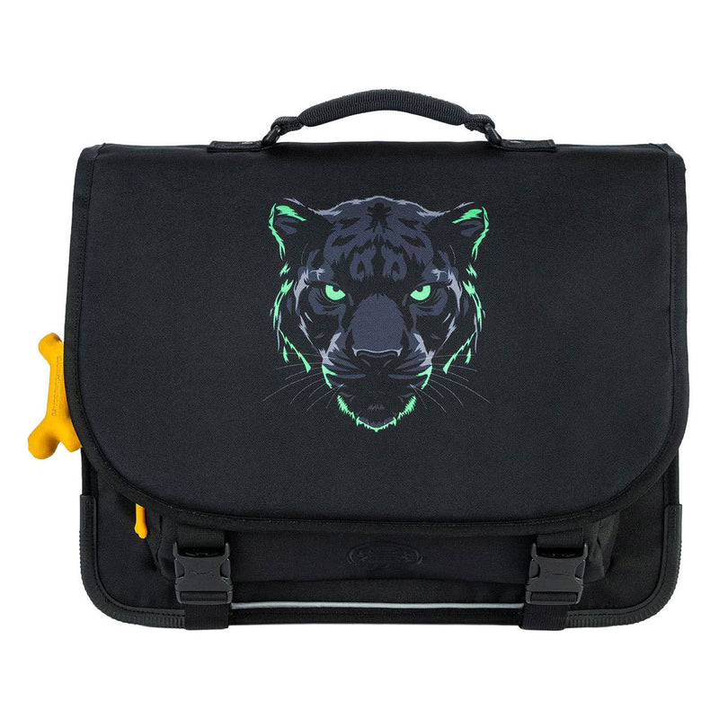 Afbeelding laden in galerijviewer, Stones and bones black panther black cedar schooltas