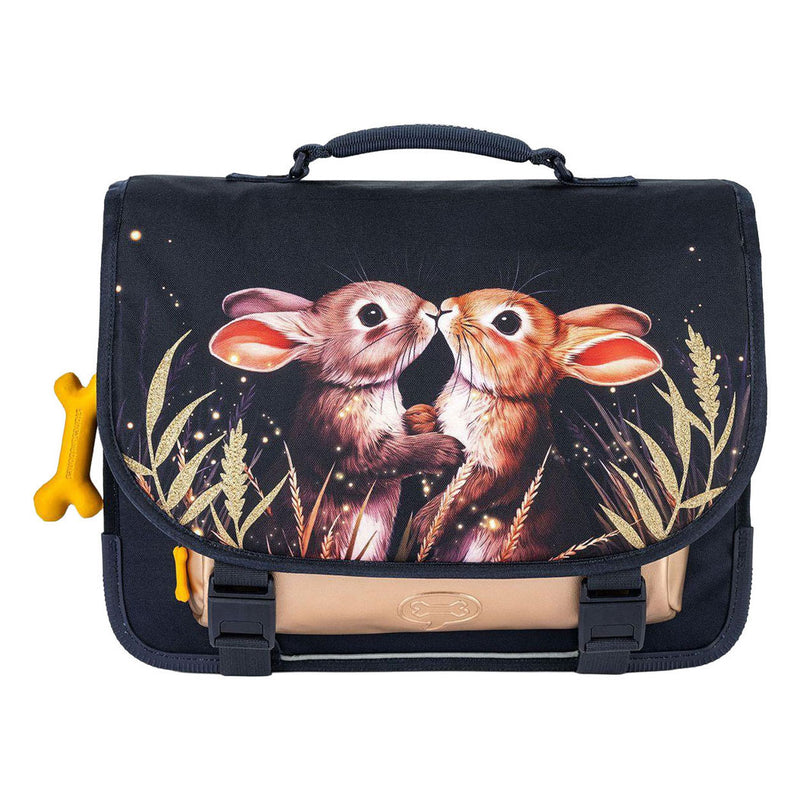 Afbeelding laden in galerijviewer, Stones and bones twilight bunnies navy lotus schooltas