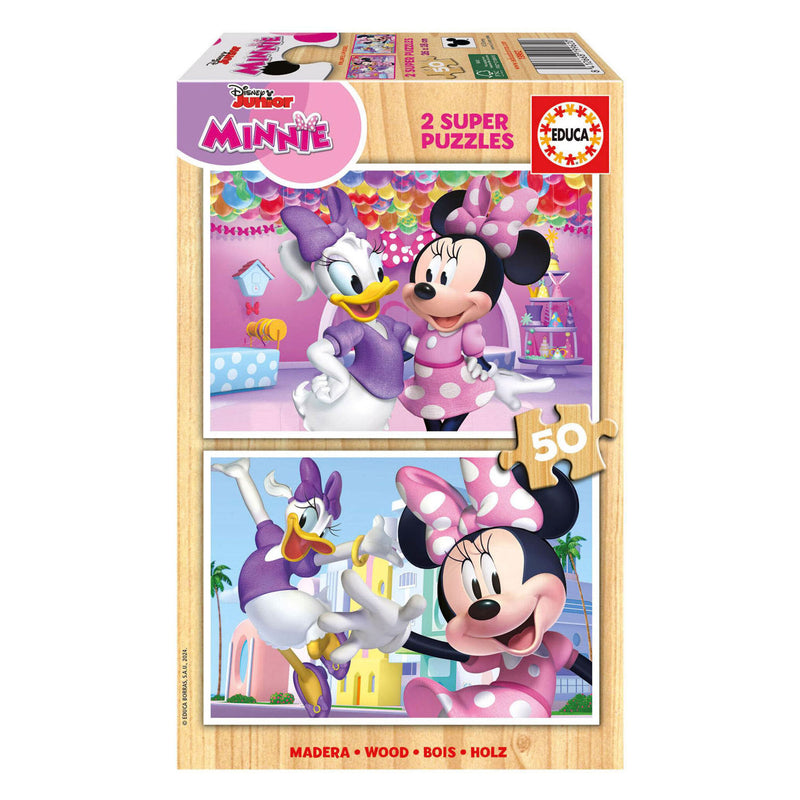 Chargez l'image dans la visionneuse de la galerie, Disney minnie mouse houten legpuzzel - 2x50st.