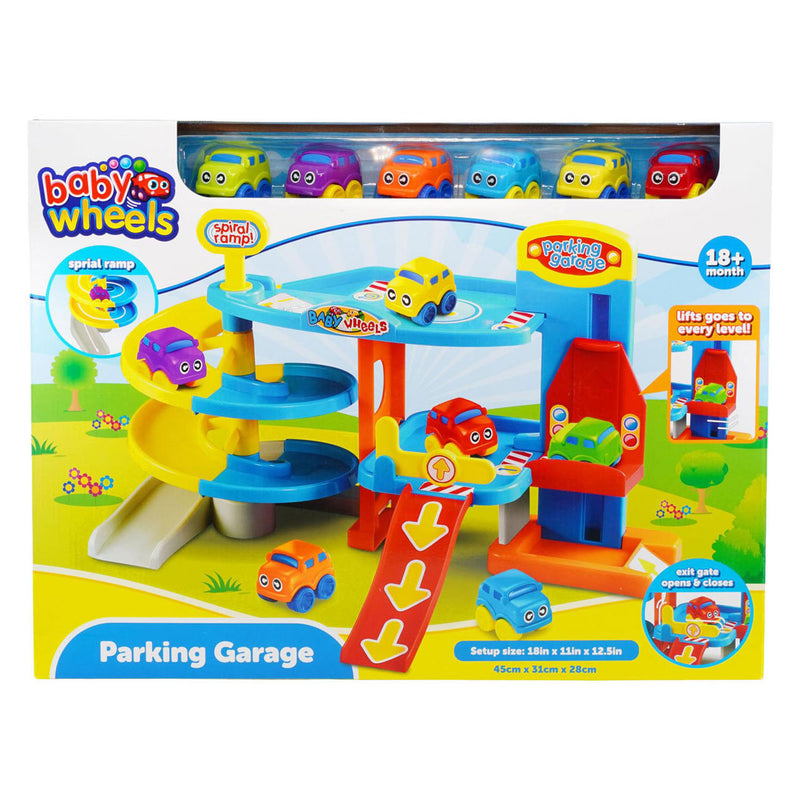 ギャラリービューアに画像をロードする, Baby wheel parkeer garage met 6 autos