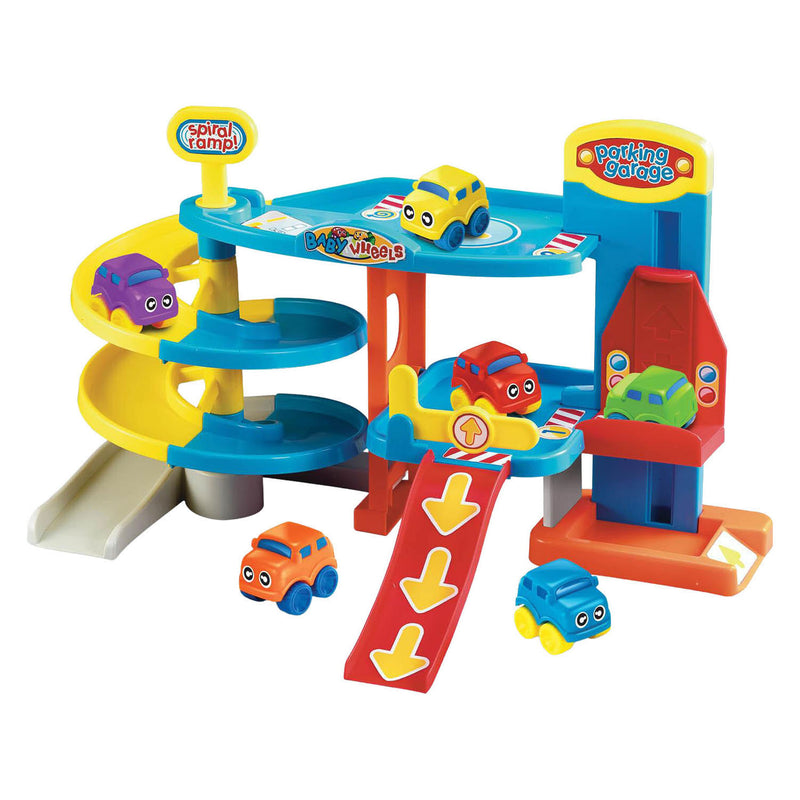 ギャラリービューアに画像をロードする, Baby wheel parkeer garage met 6 autos