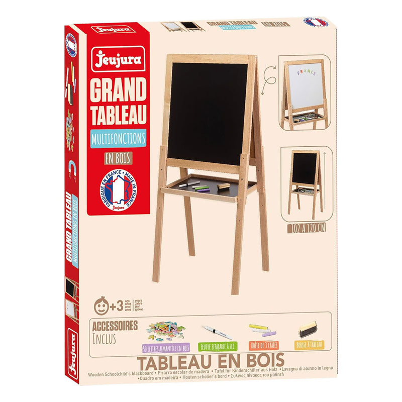 Chargez l'image dans la visionneuse de la galerie, Jeujura houten dubbelzijdig krijt en whiteboard