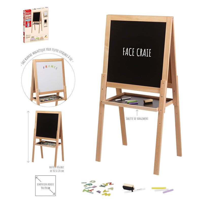 Chargez l'image dans la visionneuse de la galerie, Jeujura houten dubbelzijdig krijt en whiteboard