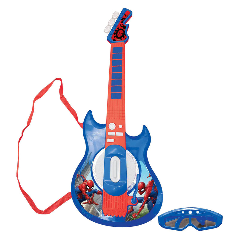 ギャラリービューアに画像をロードする, Spider-man elektrische gitaar met brilmicrofoon