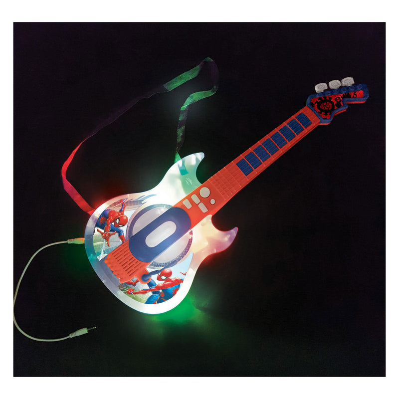 ギャラリービューアに画像をロードする, Spider-man elektrische gitaar met brilmicrofoon