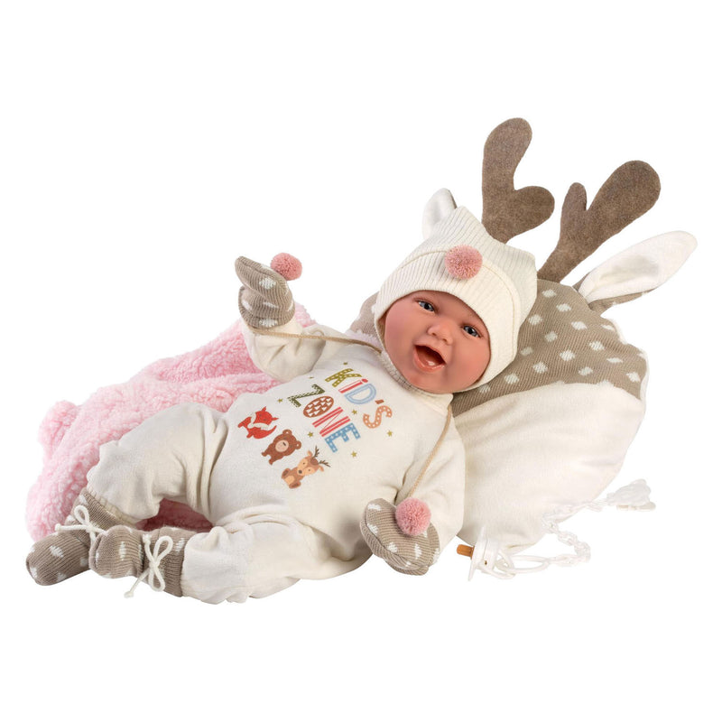 Afbeelding laden in galerijviewer, Imp mimi soft body babypop vrolijk met geluid - 42 cm