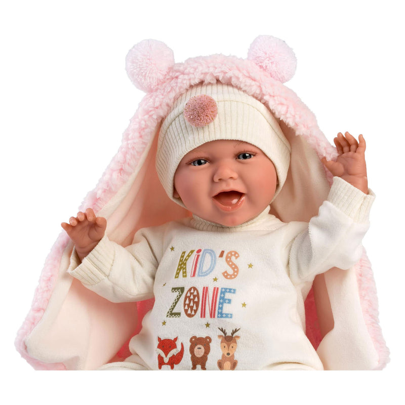 Afbeelding laden in galerijviewer, Imp mimi soft body babypop vrolijk met geluid - 42 cm