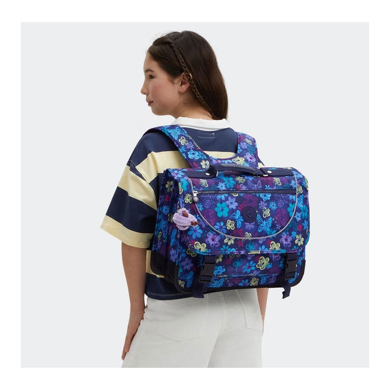 Afbeelding laden in galerijviewer, Kipling preppy rugzak - dark flower stamp