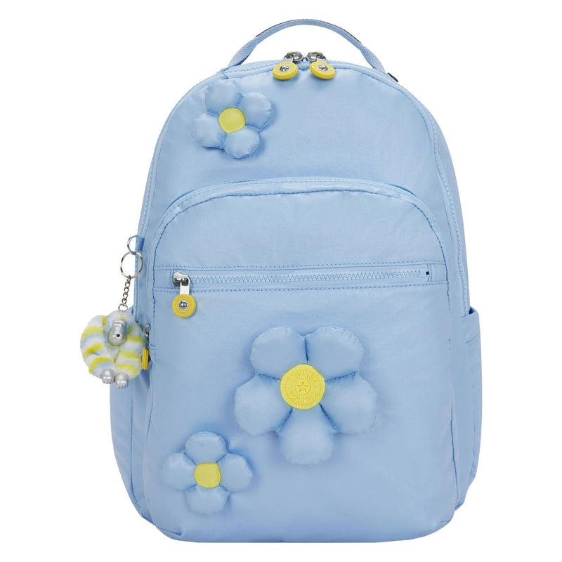 Afbeelding laden in galerijviewer, Kipling seoul lap rugzak - bloom crush metallic