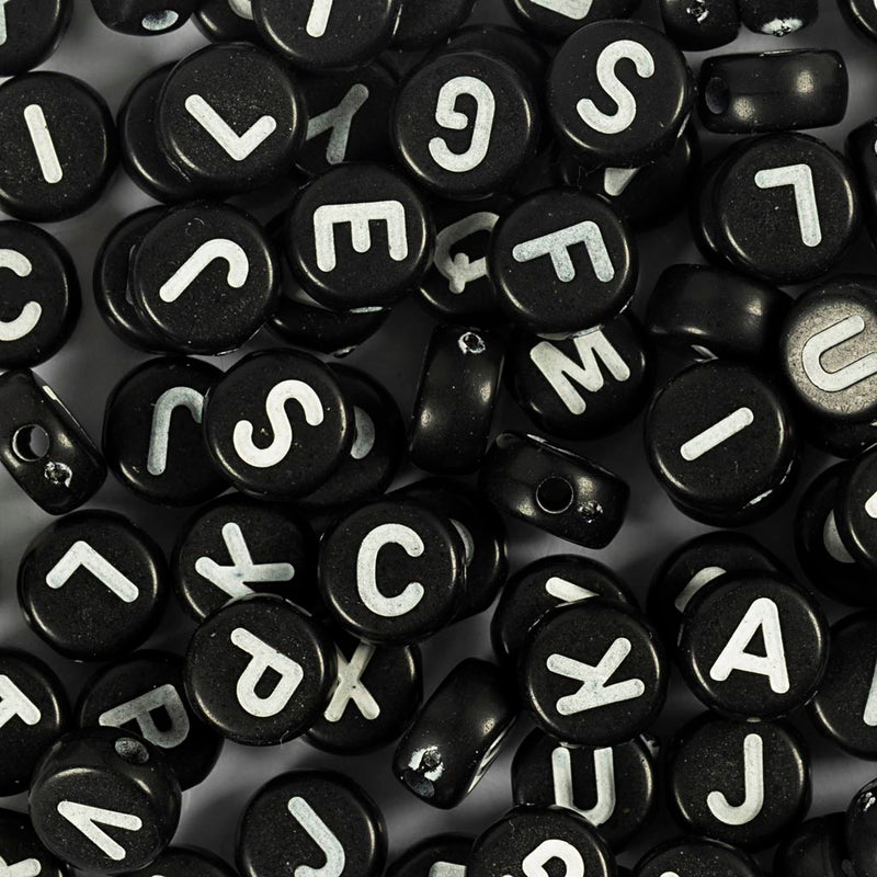Laden Sie das Bild in Galerie -Viewer, Https: www.cchobby.nl letterkralen-a-o-d-7-mm-gatgrootte-1-2-mm-zwart-165-gr-1-doos