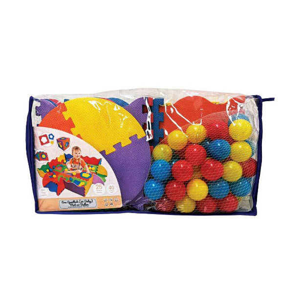 Chargez l'image dans la visionneuse de la galerie, Foamtegels met rand en 40 ballen