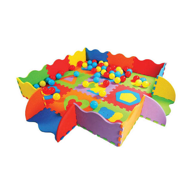 Chargez l'image dans la visionneuse de la galerie, Foamtegels met rand en 40 ballen