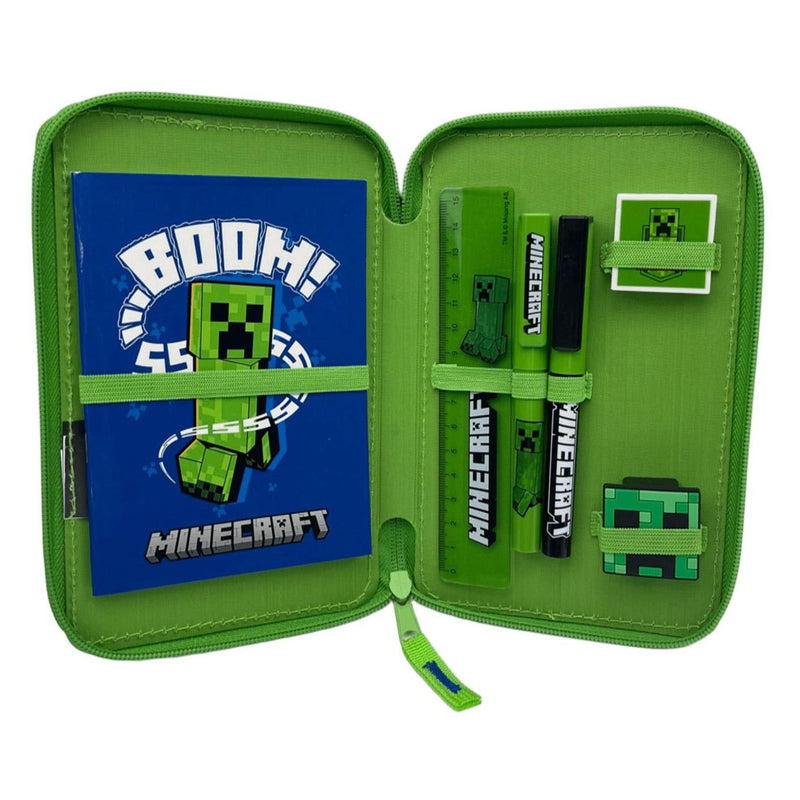 Afbeelding laden in galerijviewer, Minecraft gevuld etui met 2 vakken