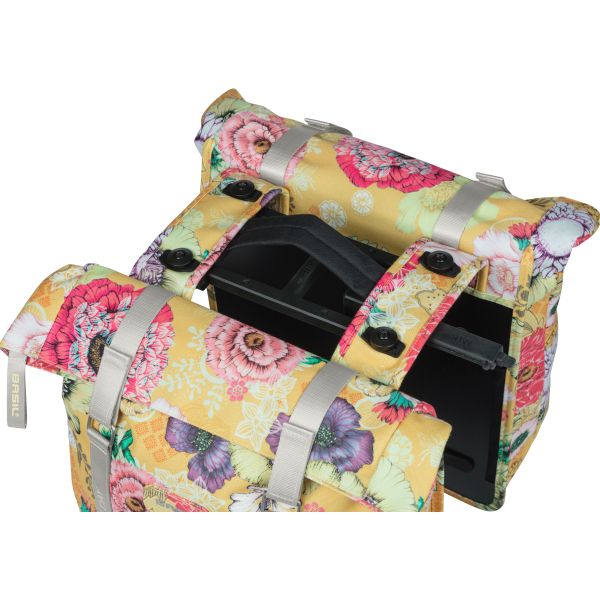 Load image into Gallery viewer, Basil Bloom Field dubbele fietstas, waterdicht, honey yellow, 35L