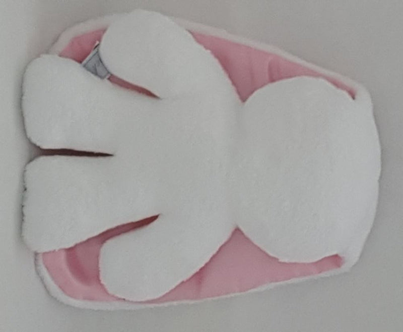 Afbeelding laden in galerijviewer, Snuggle bunny wit met roze oren. 26 cm