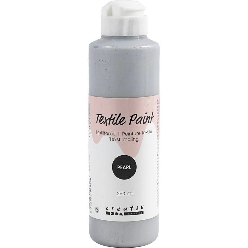 Afbeelding laden in galerijviewer, Https: www.cchobby.nl textielverf-parelmoer-dekkend-zilver-250-ml-1-fles