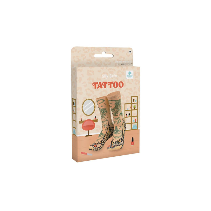 Afbeelding laden in galerijviewer, Paperdreams silly socks - tattoo - polyester