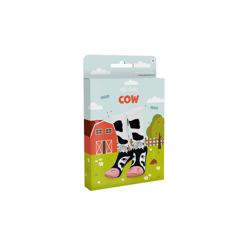 Chargez l'image dans la visionneuse de la galerie, Paperdreams silly socks - cow - polyester