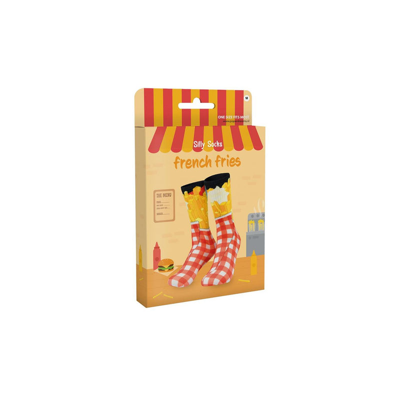 Cargue la imagen en el visor de la galería, Paperdreams silly socks - french fries - polyester