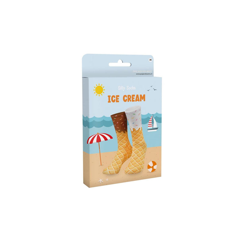 Chargez l'image dans la visionneuse de la galerie, Paperdreams silly socks - ice cream - polyester