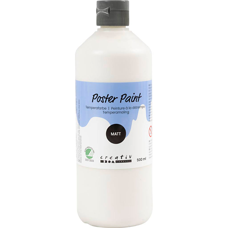Afbeelding laden in galerijviewer, Https: www.cchobby.nl plakkaatverf-matt-semi-dekkend-wit-500-ml-1-fles