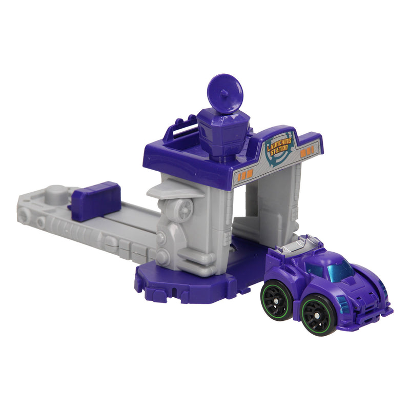 Load image into Gallery viewer, Max robot Max Robot Transformeerset Lanceerbaan Paars