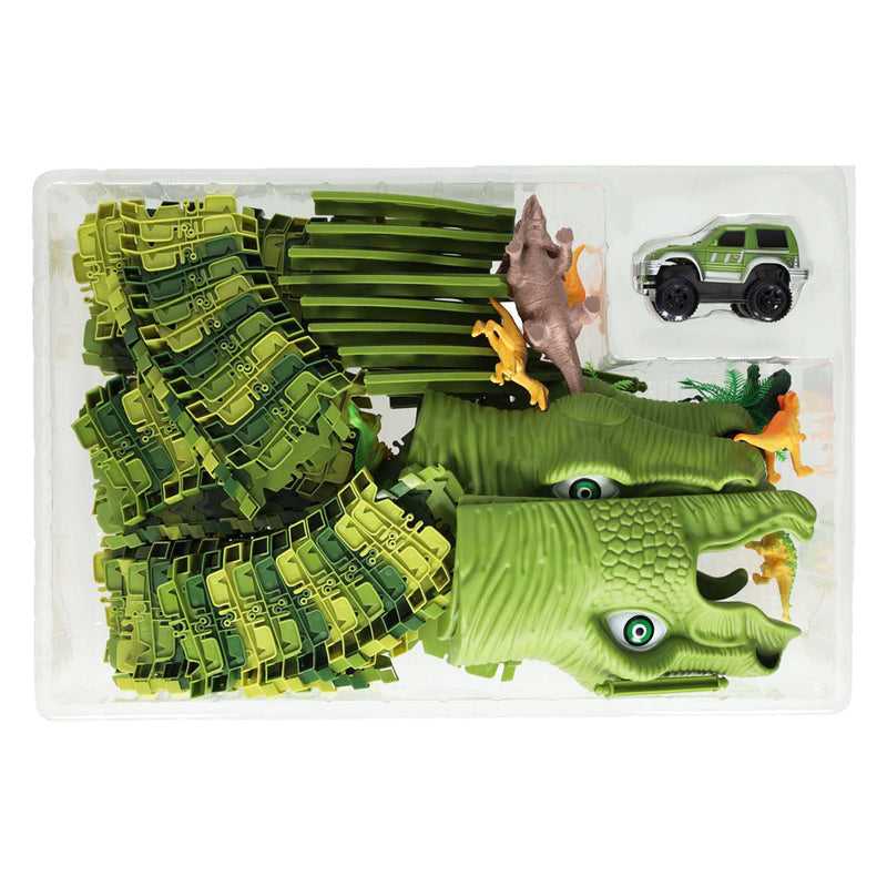 Afbeelding laden in galerijviewer, Lobbes speelgoed bv dinotrack - racebaan met dino's - 200-delige set - 3+ jaar
