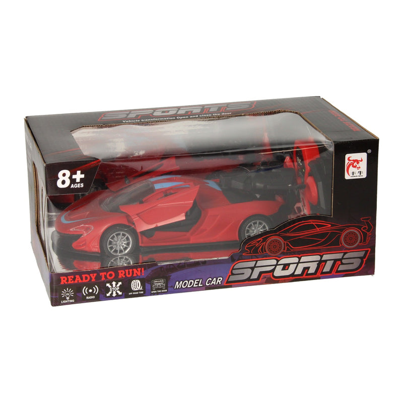 Chargez l'image dans la visionneuse de la galerie, Lobbes speelgoed bv rc sportwagen met stoomfunctie rood