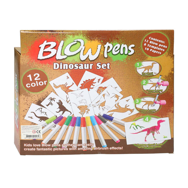 Chargez l'image dans la visionneuse de la galerie, Lobbes speelgoed bv lobbes blaaspennen dinosaurus set met pompje en sjablonen.