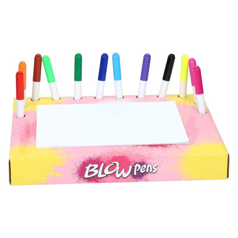 Afbeelding laden in galerijviewer, Lobbes speelgoed bv lobbes blaaspennen set met pompje en fantasie templates voor kinderen.