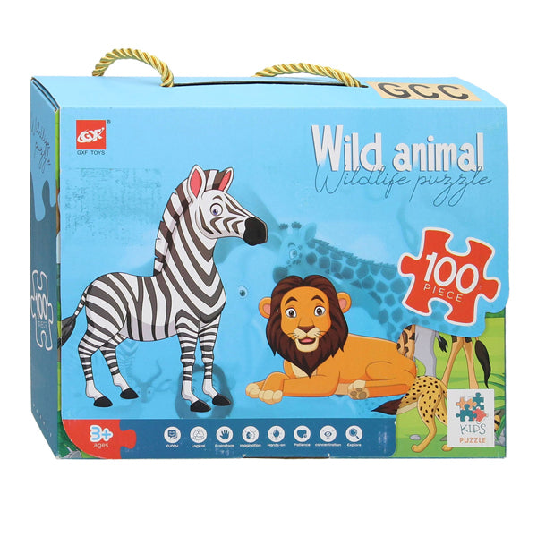 Load image into Gallery viewer, Vloerpuzzel wilde dieren, 100st.