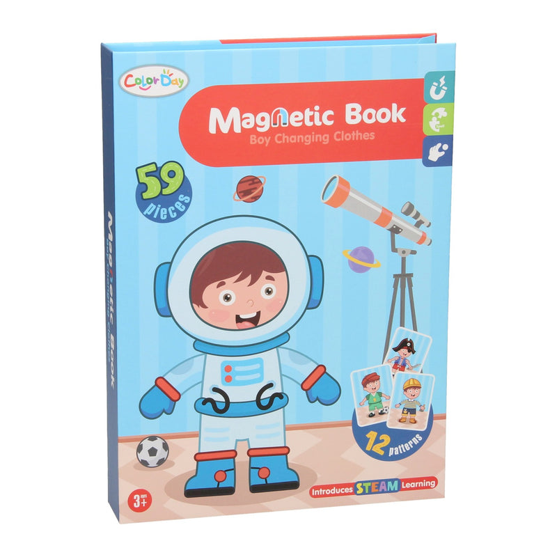 Afbeelding laden in galerijviewer, Lobbes speelgoed bv magnetisch boek - outfits jongen, 59dlg.