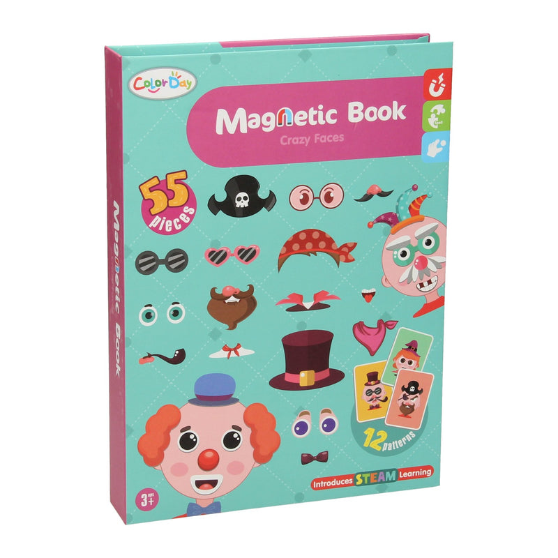 Afbeelding laden in galerijviewer, Lobbes speelgoed bv magnetisch opbergboek - gekke gezichten, 55dlg.
