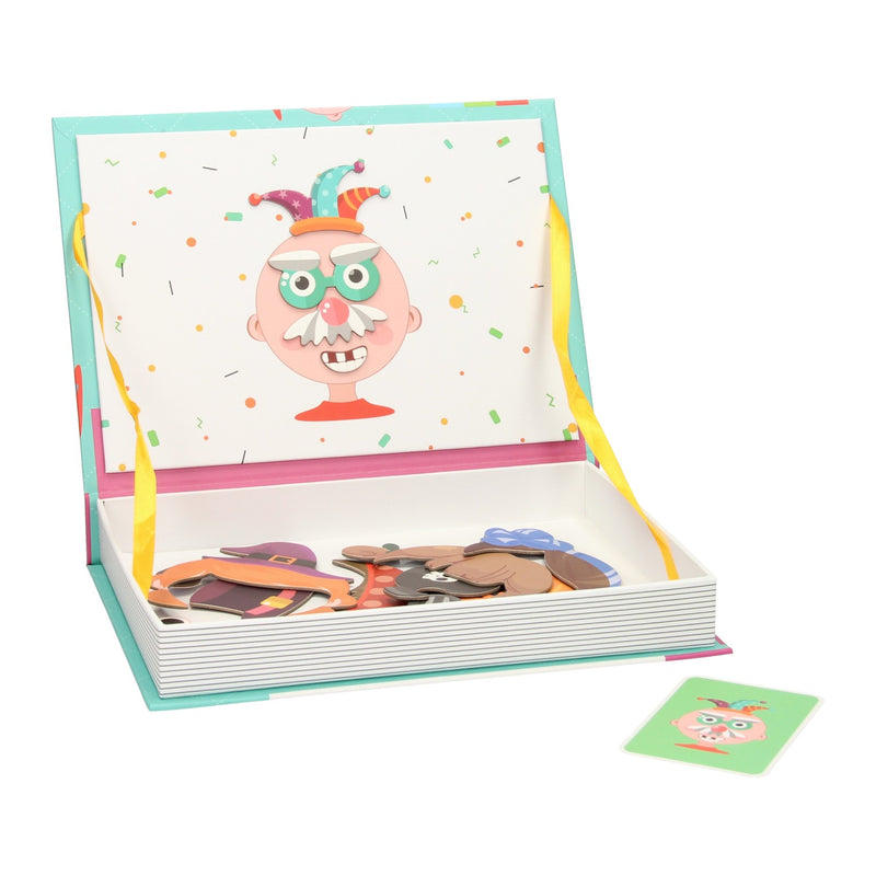 Afbeelding laden in galerijviewer, Lobbes speelgoed bv magnetisch opbergboek - gekke gezichten, 55dlg.