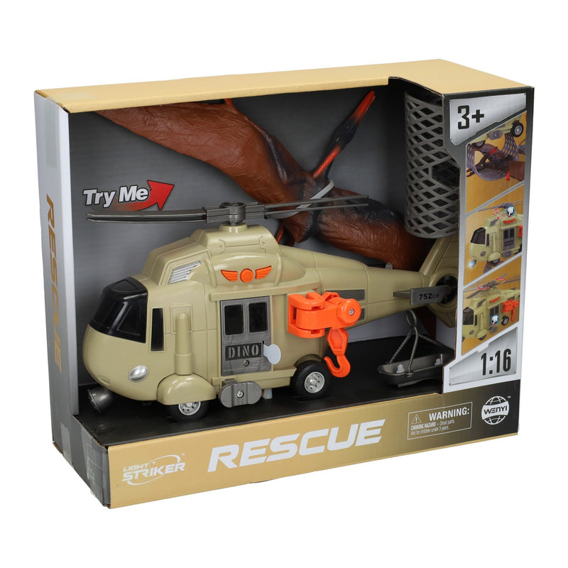 Cargue la imagen en el visor de la galería, Helicopter met dinosaurus - incl. licht en geluid